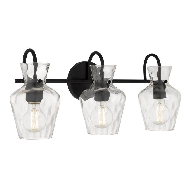 Quoizel HLL8622MBK Three Light Vanity, Matte Black
