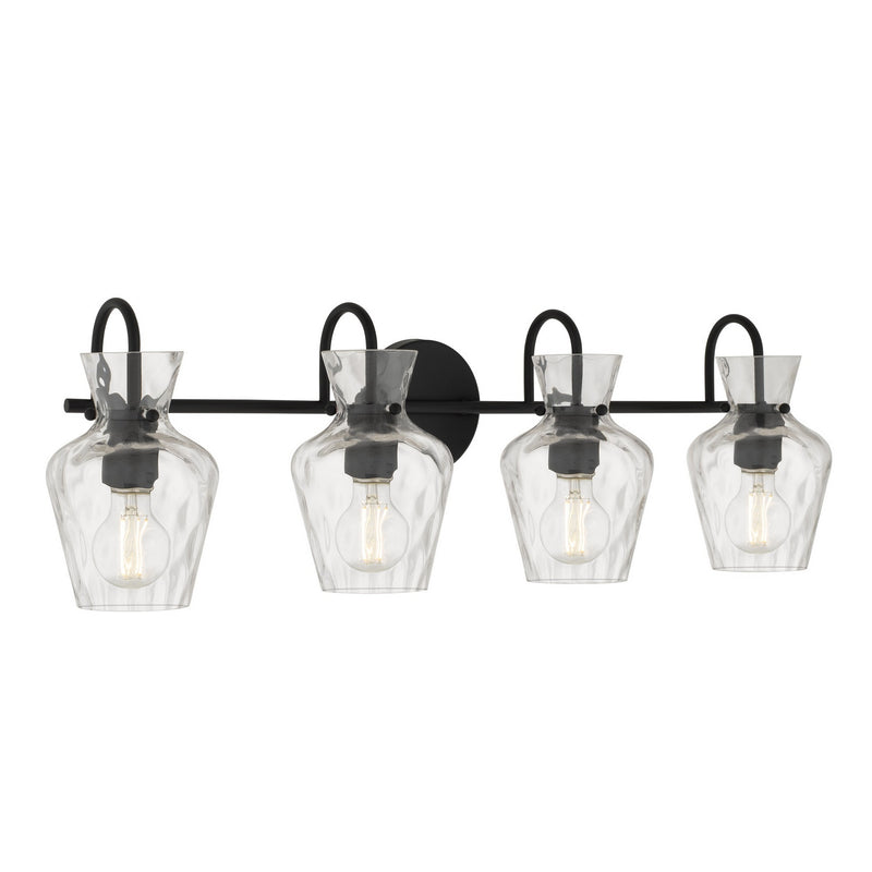 Quoizel HLL8630MBK Four Light Vanity, Matte Black