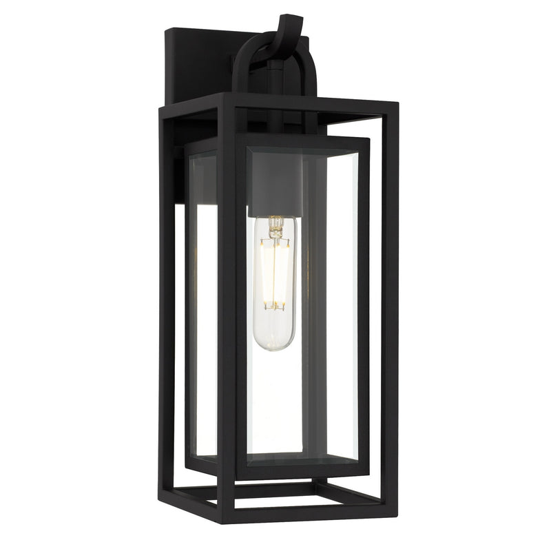 Quoizel JAY8406MBK One Light Outdoor Wall Lantern, Matte Black
