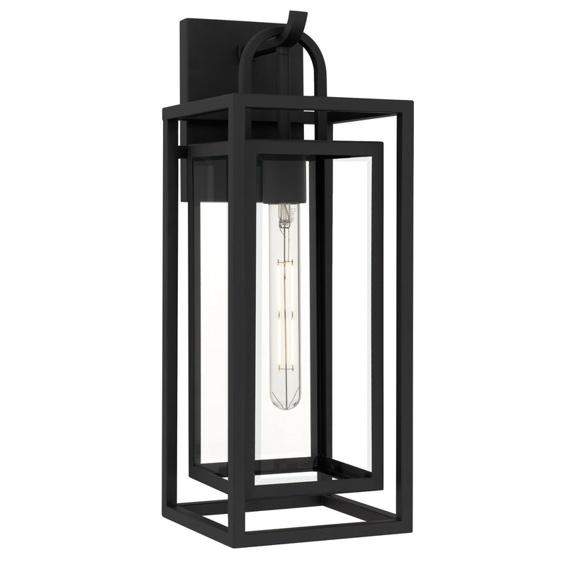Quoizel JAY8407MBK One Light Outdoor Wall Lantern, Matte Black