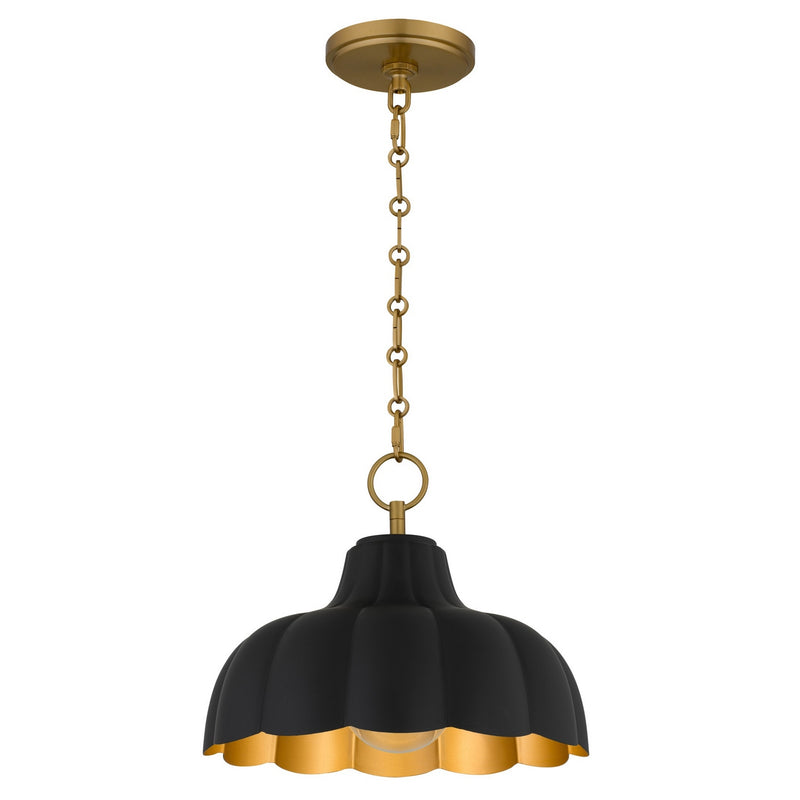 Quoizel LEA1812MBK One Light Pendant, Matte Black