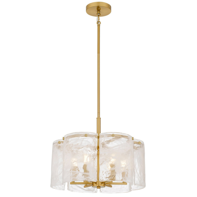 Quoizel MAI2818BRG Six Light Pendant, Brushed Gold