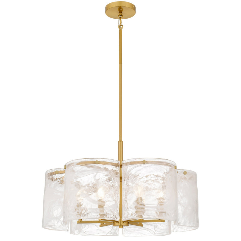 Quoizel MAI2824BRG Six Light Pendant, Brushed Gold