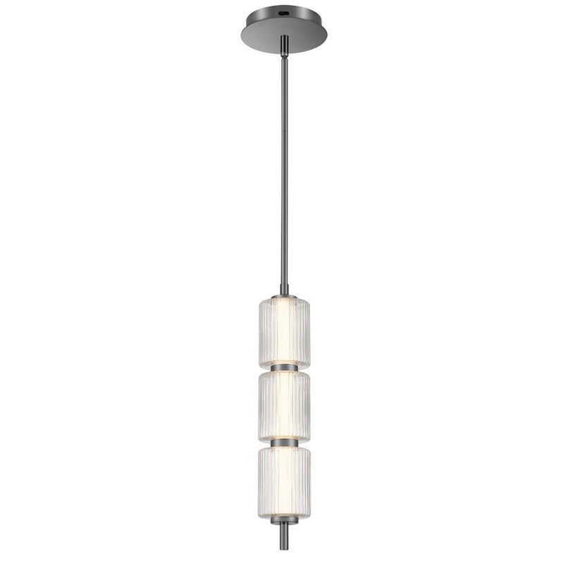 Quoizel PCTUR1504BCH LED Mini Pendant, Black Chrome