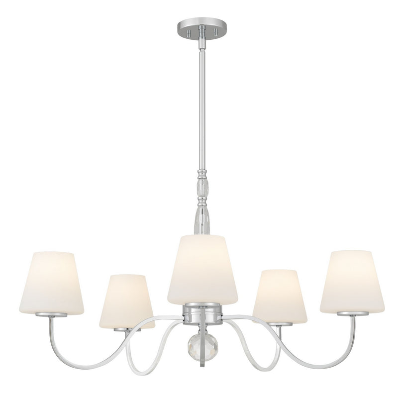 Quoizel STON5035C Five Light Chandelier, Polished Chrome