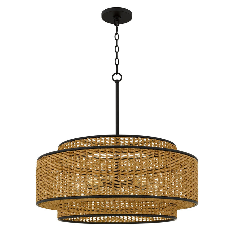 Quoizel TET2830MBK Five Light Pendant, Matte Black