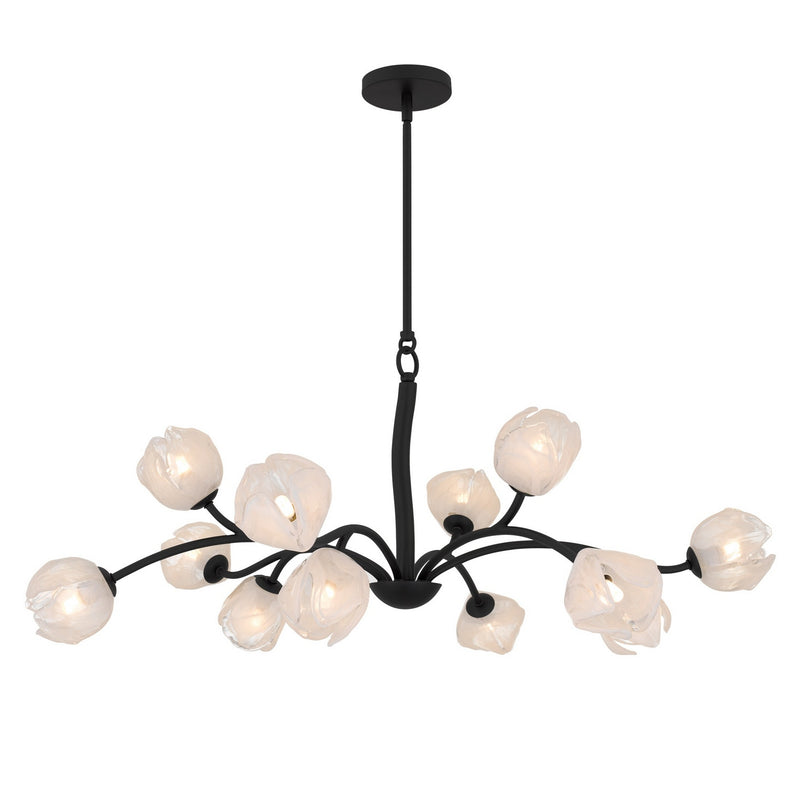 Quoizel WALK5040MBK 12 Light Chandelier, Matte Black