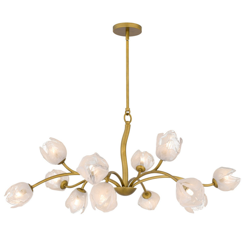 Quoizel WALK5040PVB 12 Light Chandelier, Vintage Brass