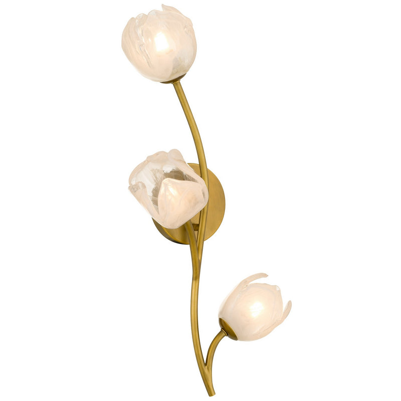 Quoizel WALK8808PVB Three Light Wall Sconce, Vintage Brass