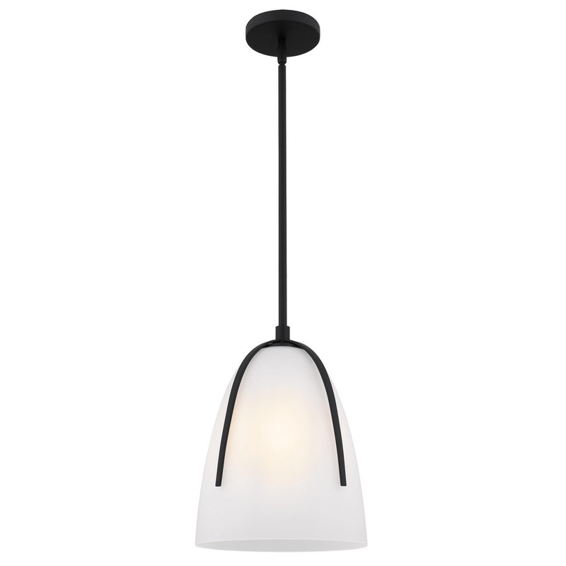 Quoizel WHIT1510MBK One Light Mini Pendant, Matte Black