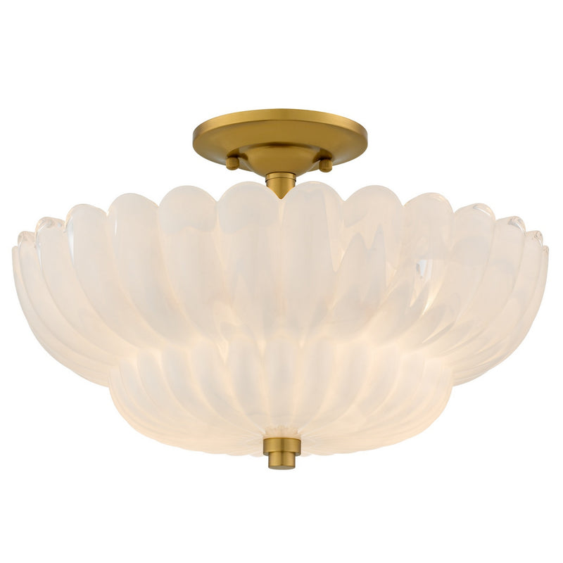 Quoizel WHP1716BRG Four Light Semi-Flush Mount, Brushed Gold