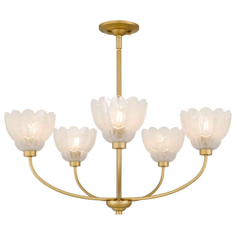 Quoizel WHP5028BRG Five Light Chandelier, Brushed Gold