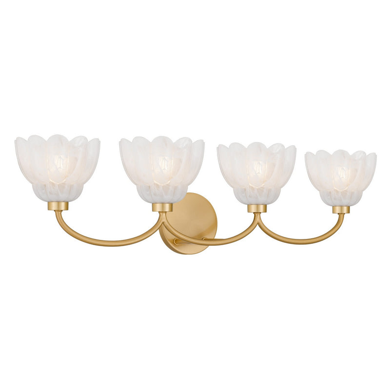 Quoizel WHP8631BRG Four Light Vanity, Brushed Gold
