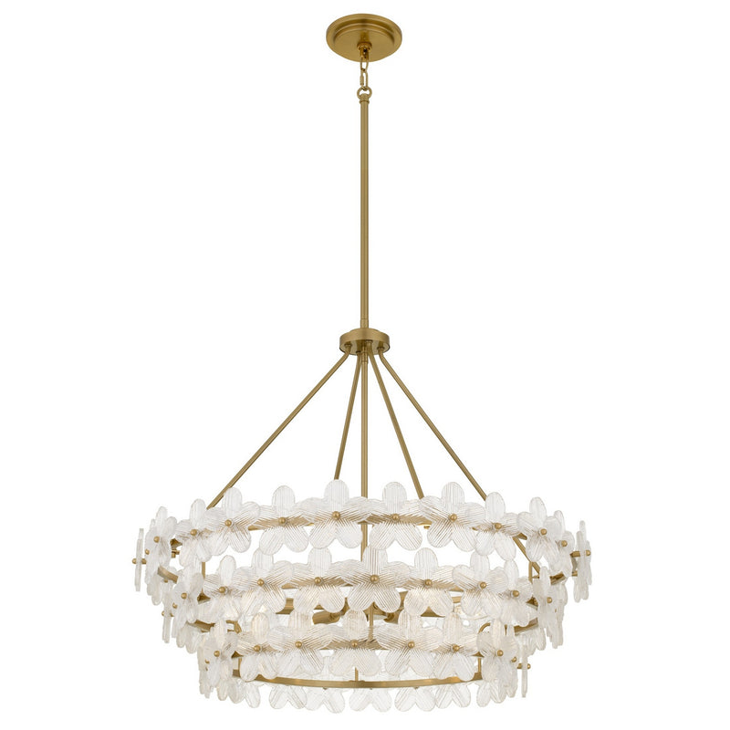 Quoizel WRIG2830BRG Six Light Pendant, Brushed Gold