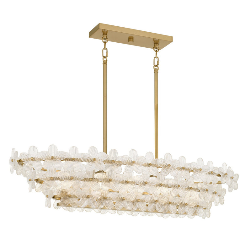 Quoizel WRIG542BRG Five Light Island Pendant, Brushed Gold