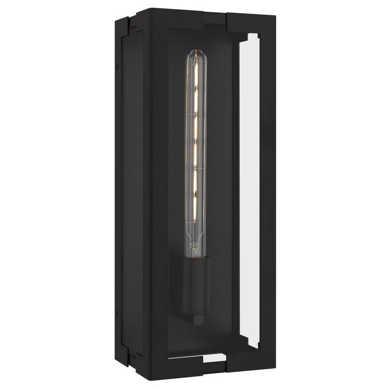 Quoizel YOUN8407MBK One Light Outdoor Wall Lantern, Matte Black