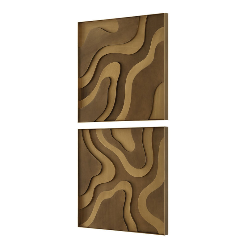 Uttermost 03502 Wall Decor Set/2, Antique Gold And Bronze