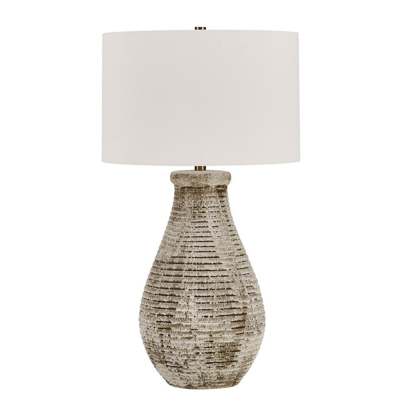 Uttermost 30546-1 One Light Table Lamp, Aged Stone Gray