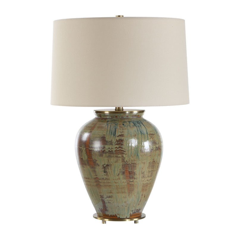 Uttermost 30563-1 One Light Table Lamp, Antique Brass