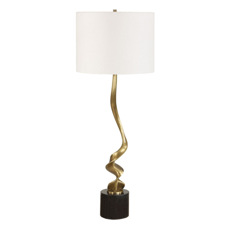 Uttermost 30614-1 One Light Buffet Lamp, Antique Brass