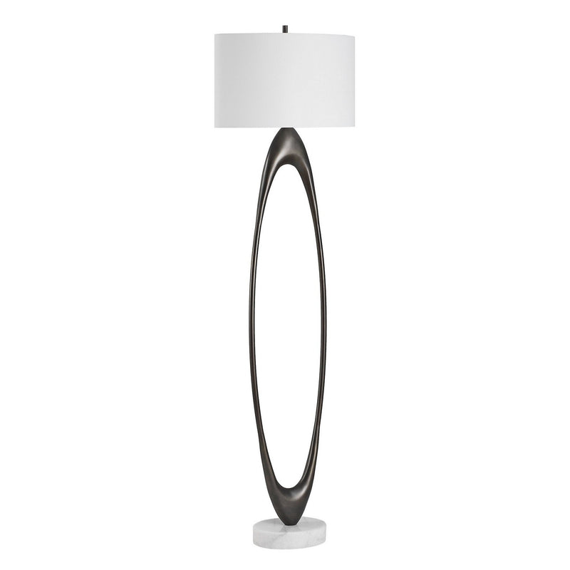 Uttermost 30643 One Light Floor Lamp, Antique Brass