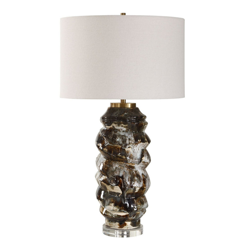 Uttermost 30649 One Light Table Lamp, Antique Brass