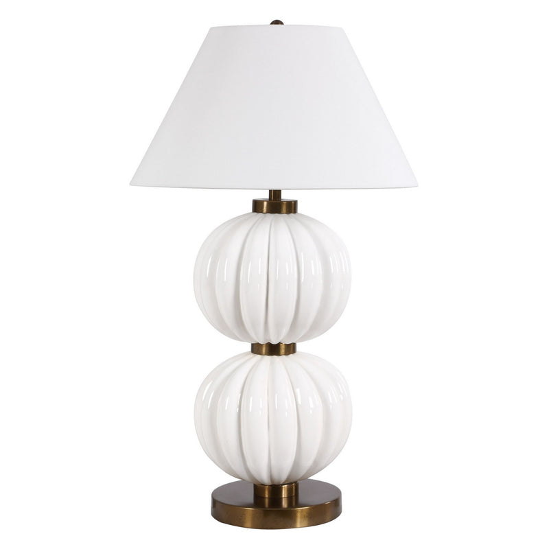 Uttermost 30663 One Light Table Lamp, Antique Brass