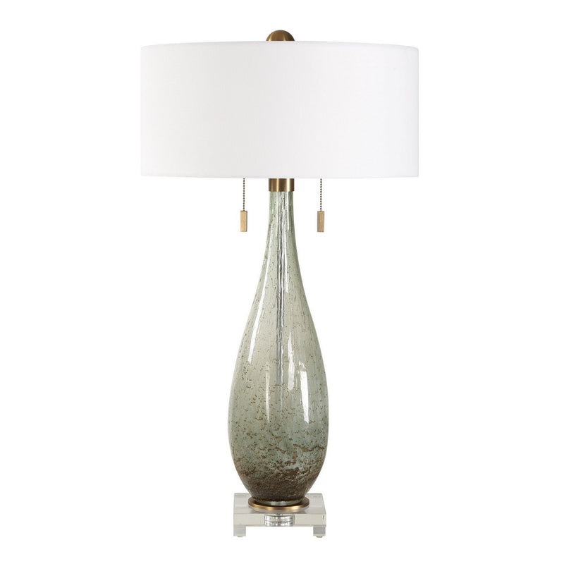 Uttermost 30675 One Light Table Lamp, Brushed Brass