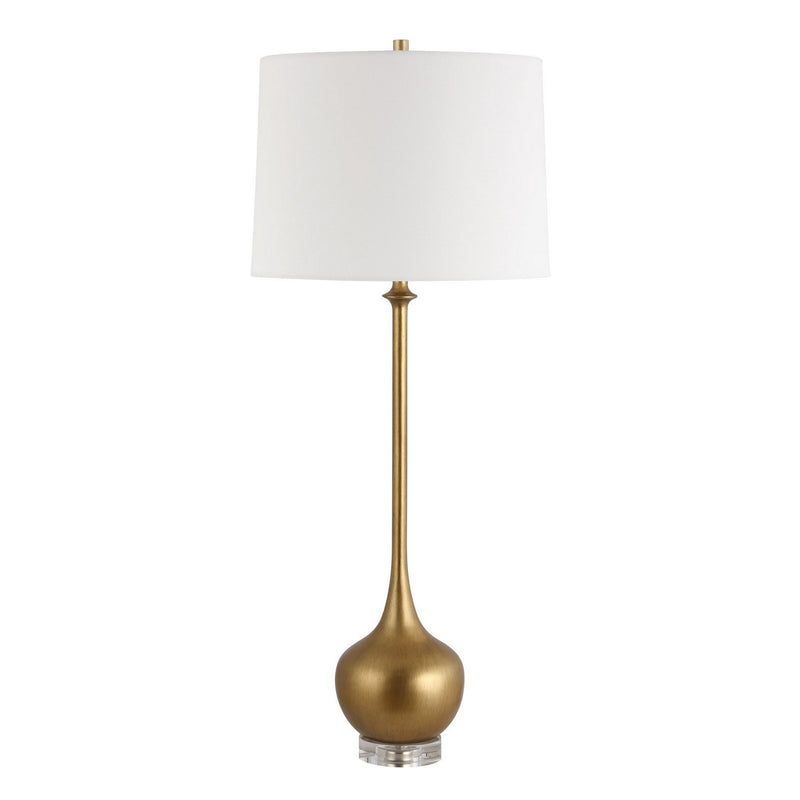 Uttermost 30678 One Light Buffet Lamp, Brushed Antique Gold