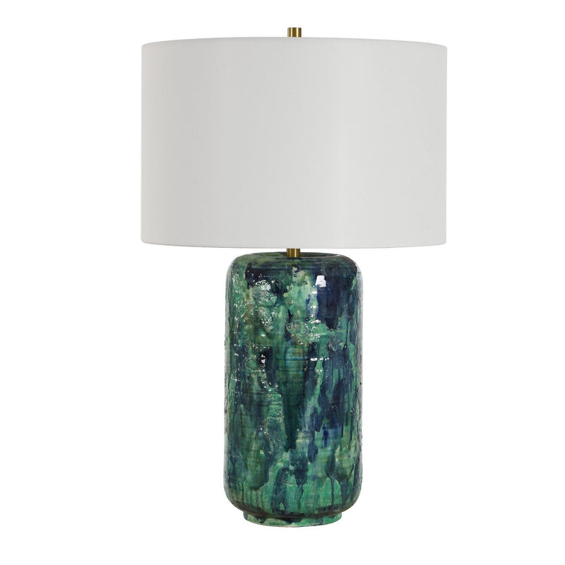 Uttermost 30679 One Light Table Lamp, Antique Brass
