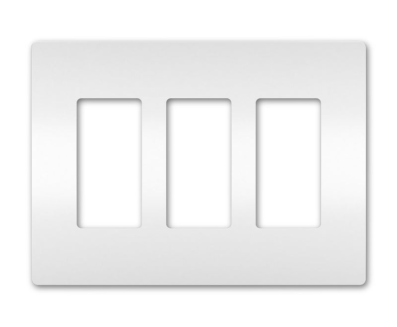 Legrand RWP263W Three-Gang Screwless Wall Plate, White