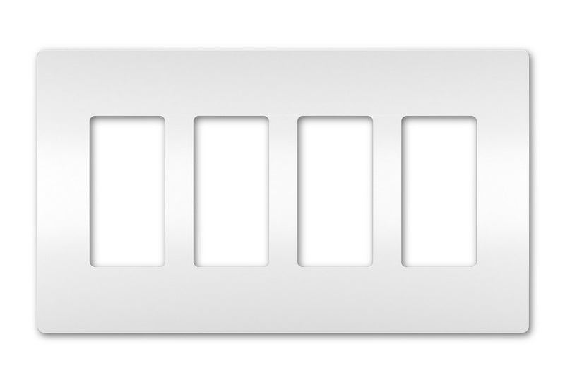 Legrand RWP264W Four-Gang Screwless Wall Plate, White