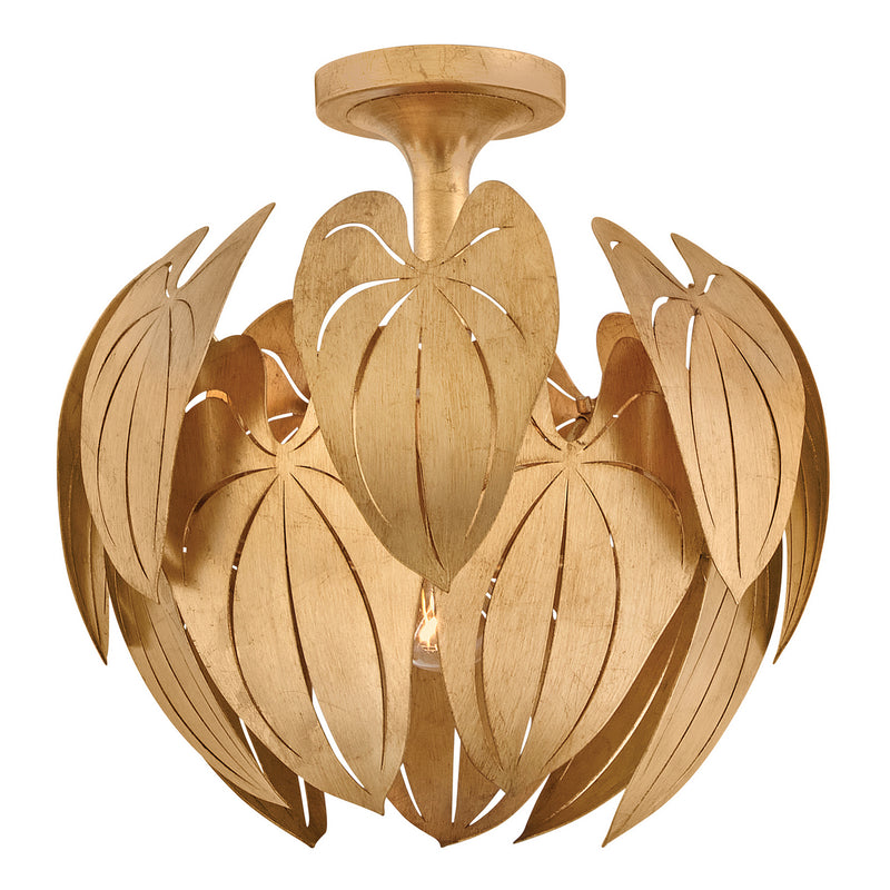 Fredrick Ramond FR47167DA LED Convertible Semi-Flush Mount, Distressed Brass