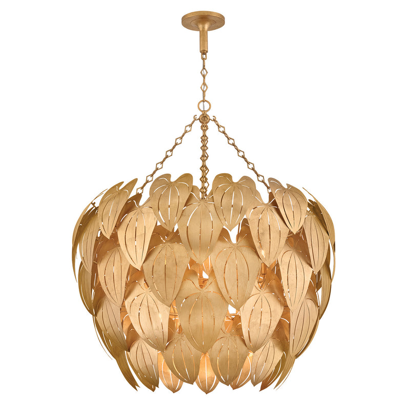 Fredrick Ramond FR47168DA LED Chandelier, Distressed Brass