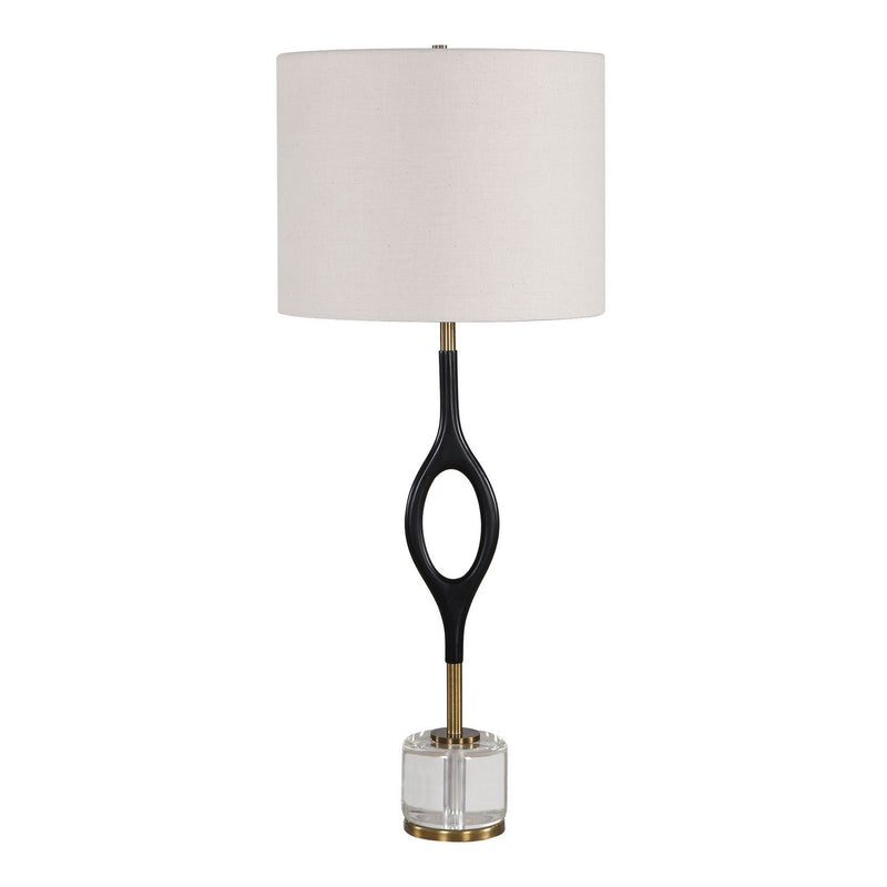 Uttermost 30686-1 One Light Buffet Lamp, Antique Brass