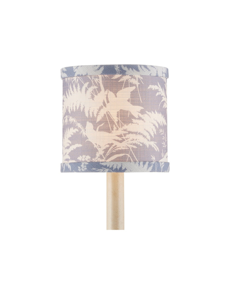 Currey and Company 0900-0056 Chandelier Shade, Dusty Blue / Ivory