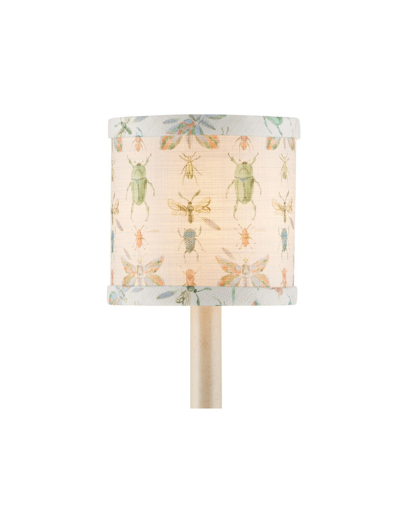 Currey and Company 0900-0061 Chandelier Shade, Ivory / Green / Yellow / Blue / Orange
