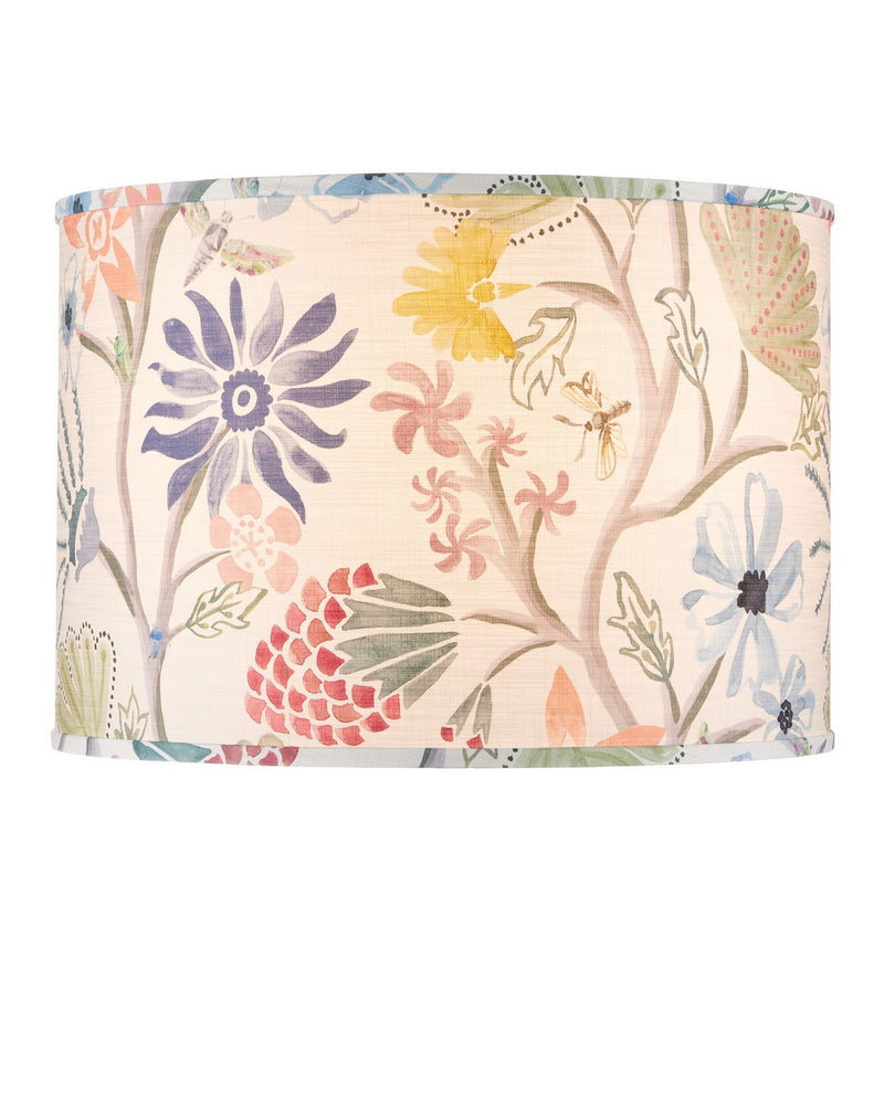 Currey and Company 0900-6010 Lamp Shade, Ivory / Blue / Green / Yellow / Magenta