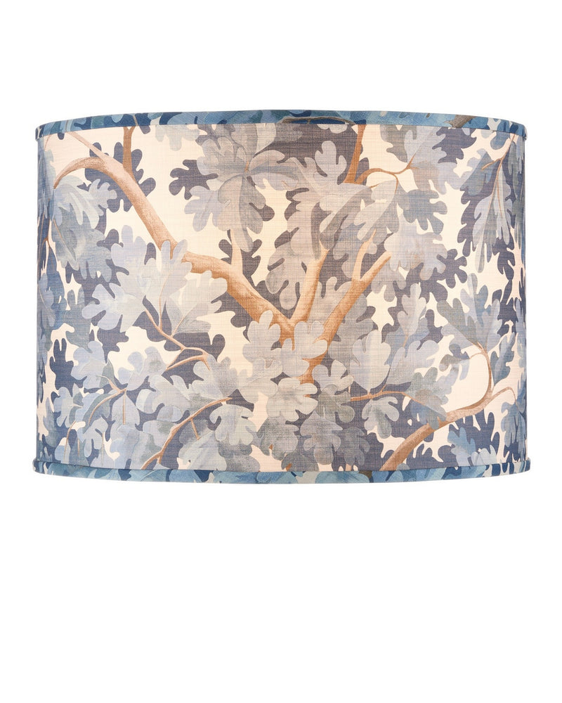 Currey and Company 0900-6011 Lamp Shade, Blue / Brown / Ivory