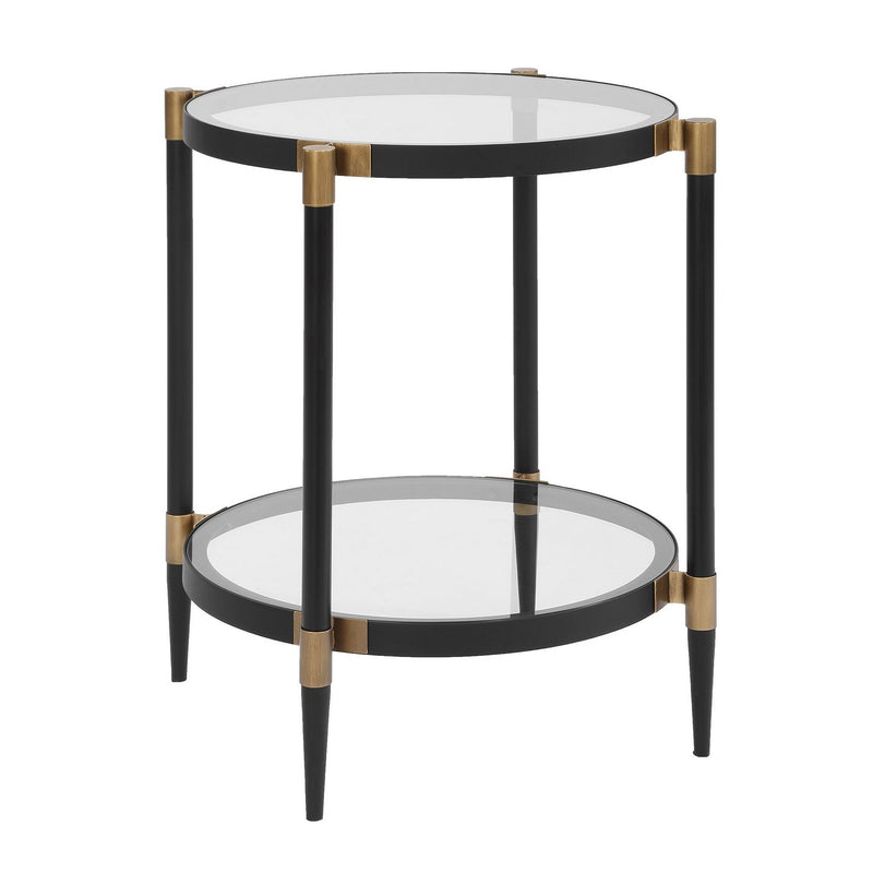Uttermost 50360 Side Table, Black Iron