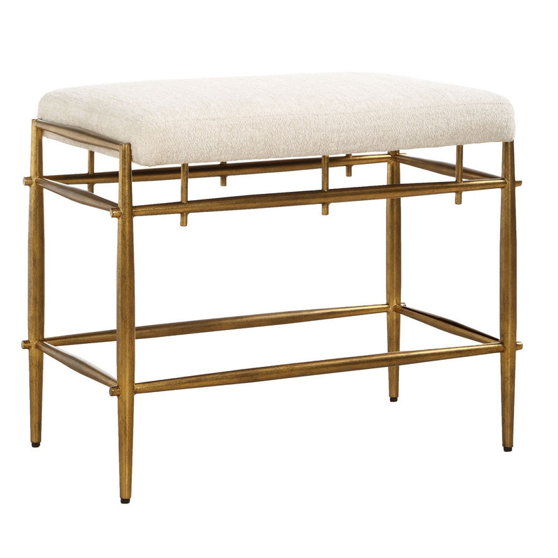 Uttermost 53039 Bench, Antique Brass