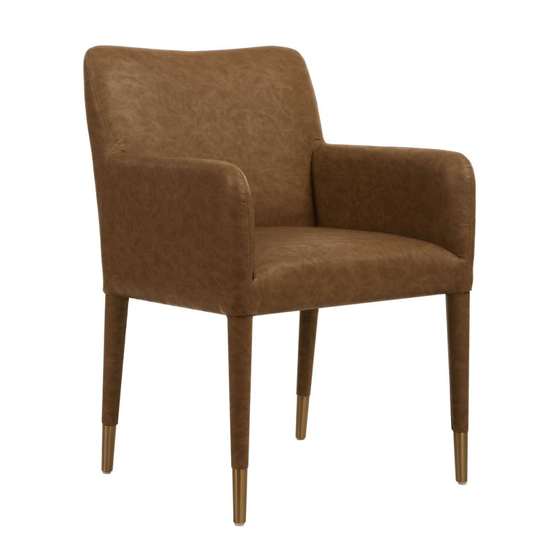 Uttermost 53055 Dining Chair, Brushed Brass