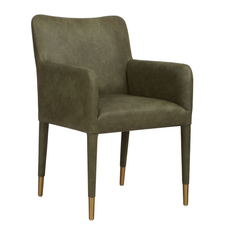 Uttermost 53056 Dining Chair, Brushed Brass