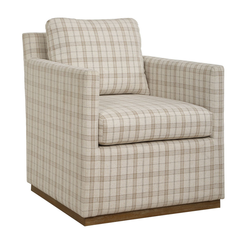 Uttermost 53062 Swivel Chair, Natural Oak