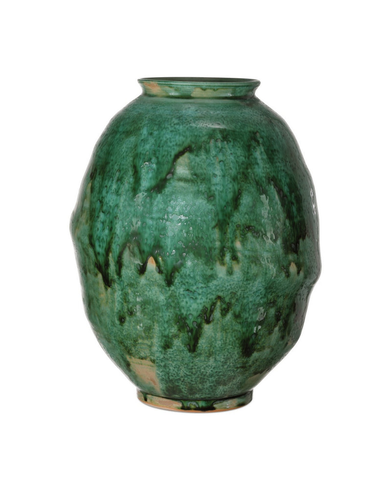 Currey and Company 1200-1006 Vase, Imperial Green