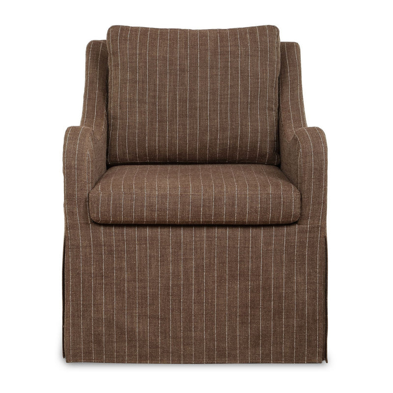 Uttermost 53077 Swivel Chair, Teak Brown