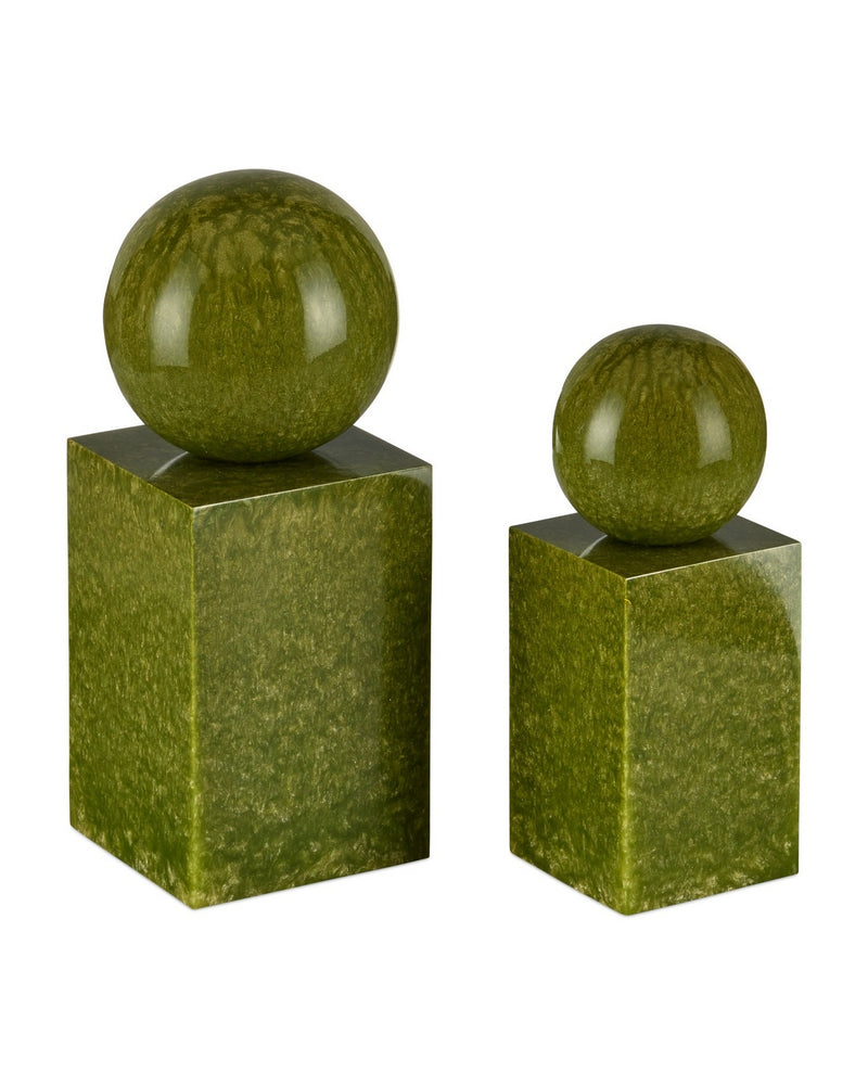 Currey and Company 1200-1027 Object Set of 2, Green