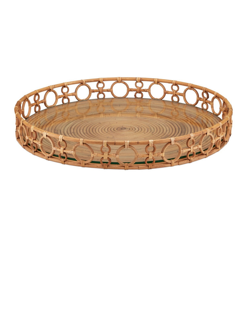 Currey and Company 1200-1041 Tray, Natural / Clear