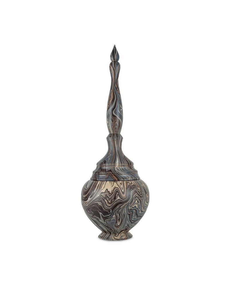 Currey and Company 1200-1050 Box, Marbleized Brown