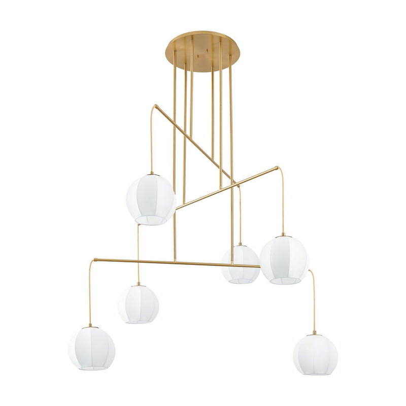 Thesis 206927A Six Light Chandelier, Brushed Gold